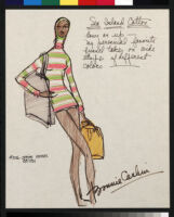 Cashin's illustrations of sweater designs for The Knittery