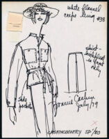 Cashin's illustrations of ready-to-wear designs for Russell Taylor, Spring 1980 collection. b055_f06-18