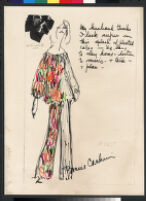 Cashin's illustrations of loungewear designs for Evelyn Pearson