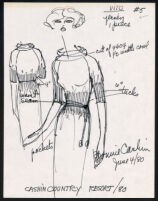 Cashin's illustrations of ready-to-wear designs for Russell Taylor, Resort 1980 collection. f01-07