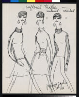 Cashin's illustrations of sweater designs for Ballantyne of Peebles, in triplicate