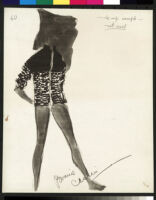 Cashin's illustrations of knit beachwear designed for Guttman Brothers. f03-23