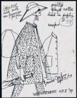 Cashin's illustrations of ready-to-wear designs for Russell Taylor, Spring II 1980 collection. f09-09