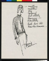 Cashin's ready-to-wear design illustrations for Russell Taylor, Cashin Country Knits division