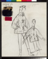 Cashin's illustrations of fur coat designs for Fantasia Furs. f10-12