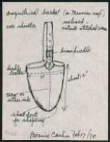 Cashin's rough sketches of handbag designs