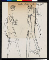 Cashin's illustrations of sweater designs for Ballantyne of Peebles; discarded from line