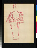 Cashin's illustrations of sweater designs for The Knittery