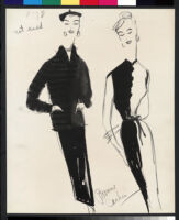 Cashin's illustrations of knit ensembles designed for Guttman Brothers. f07-09