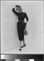 Black and white photographs of Cashin's designs of knit outfits for Guttman Bros