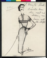 Cashin's illustrations of knit ensembles designed for Guttman Brothers. f07-23