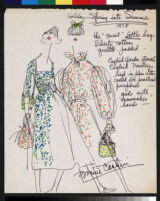 Cashin's illustrations of handbag designs for Meyers