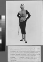 Black and white photographs of Cashin's designs of knit outfits for Guttman Bros