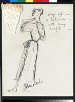 Cashin's illustrations of at-home wear designs, with swatches and blurbs. f03-20