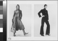 Black and white photographs of Cashin's ready-to-wear designs for Sills and Co. Folder 1 of 2