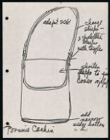 Cashin's rough sketches of handbag designs