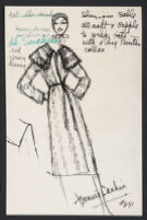 Cashin's illustrations of fur coat designs for H.B.A. Fur Corp. f05-17