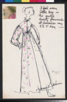 Cashin's illustrations of loungewear designs for Evelyn Pearson