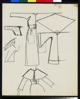 Cashin's rough illustrations of ready-to-wear designs for Sills and Co