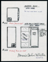 Cashin's illustrations of handbag and wallet designs for unproduced "Bonnie Cashin Collection." f02-05