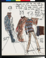 Cashin's ready-to-wear design illustrations for Russell Taylor, Cashin Country Knits division