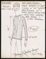 Cashin's illustrations of knitwear designs created by Cyril Cullen Mill (knitter). f03-06