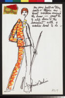 Cashin's illustrations of loungewear designs for Evelyn Pearson