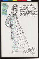 Cashin's illustrations of loungewear designs for Evelyn Pearson