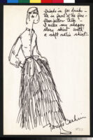 Cashin's illustrations of loungewear designs for Evelyn Pearson