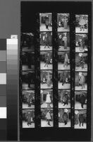 Contact sheets of Cashin's fashion show at Sills and Co. showroom