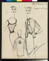 Cashin's illustrations of knit ensembles designed for Guttman Brothers. f01-12