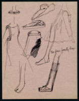 Rough illustrations of Cashin's design ideas, including headcovers. b059_f05-17