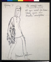 Cashin's illustrations of handbag designs for Coach