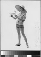 Black and white photographs of Cashin's designs of knit outfits for Guttman Bros