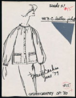 Cashin's illustrations of ready-to-wear designs for Russell Taylor, Spring 1980 collection. b055_f05-17