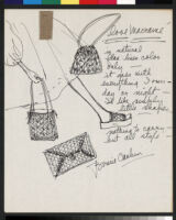 Cashin's illustrations of handbag designs for Meyers