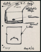 Cashin's rough sketches of handbag designs