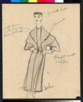 Cashin's pencil illustrations of ensembles featuring Forstmann wool. b073_f03-13