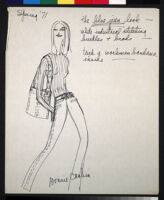 Cashin's illustrations of handbag designs for Coach