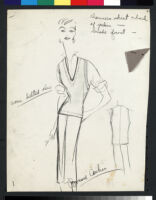 Cashin's illustrations of ready-to-wear designs featuring suede with silk charmeen for Sills and Co. f01-08