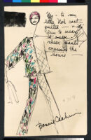 Cashin's illustrations of loungewear designs for Evelyn Pearson