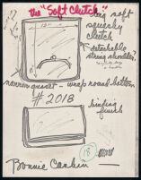 Cashin's rough sketches of handbag designs