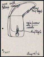 Cashin's rough sketches of handbag designs