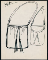 Cashin's rough sketches of handbag designs