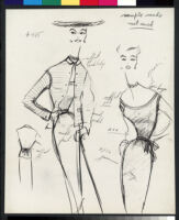 Cashin's illustrations of knit ensembles designed for Guttman Brothers. f07-15