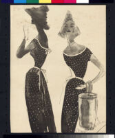 Cashin's illustrations of knit beachwear designed for Guttman Brothers. f03-10