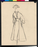 Cashin's pencil illustrations of ensembles featuring Forstmann wool. b073_f02-10