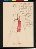 Cashin's illustrations of handbag designs for Meyers