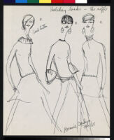 Cashin's illustrations of sweater designs for Ballantyne of Peebles, in triplicate