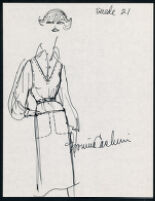 Cashin's illustrations of ready-to-wear designs for Russell Taylor, Fall 1980 collection. b056_f03-20